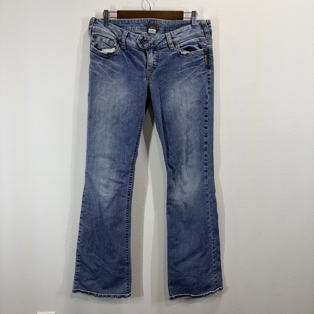 Silver Jeans Womens 32x35 Blue Tuesday Bootcut Low Rise Dark Wash Denim